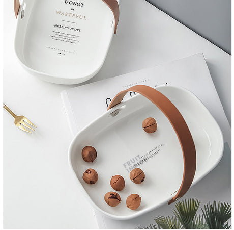 LIVETAI Breckenridge Luxurious Nordic Leather Coffee Table from LIVETAI