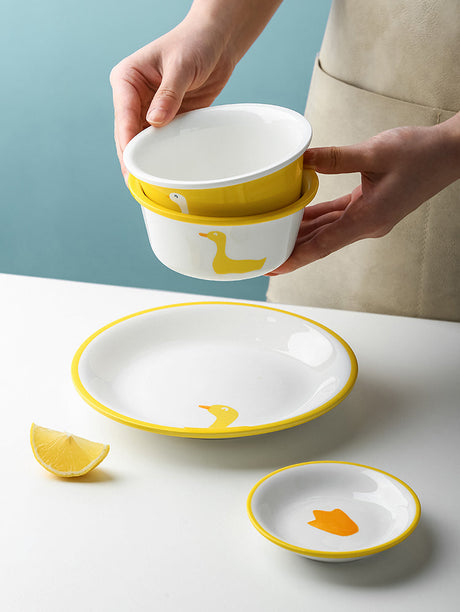 LIVETAI Calypso Charming Ceramic Soup Bowl Tableware Set from LIVETAI