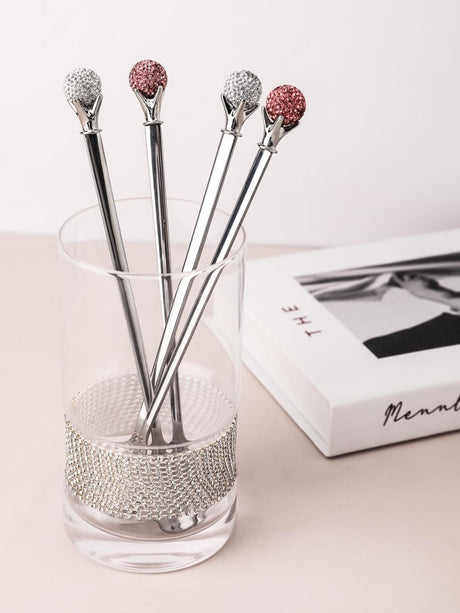 LIVETAI Genevieve Elegant Diamond-Patterned Stainless Steel Coffee Spoon from LIVETAI