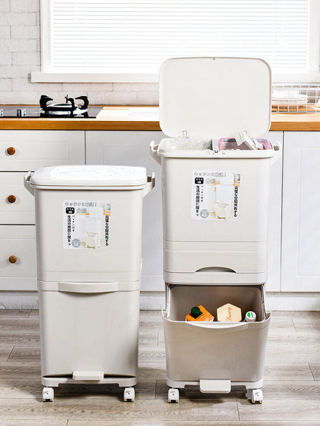 LIVETAI Hokkaido Multilayer Footstep Trash Can from LIVETAI