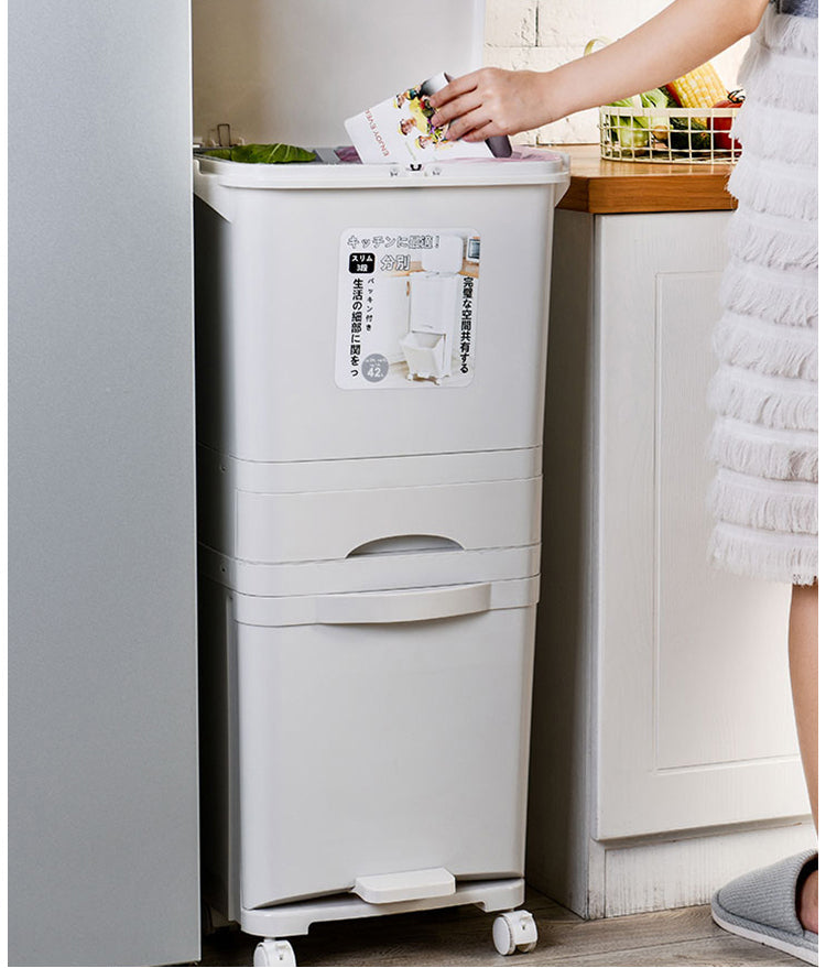 LIVETAI Hokkaido Multilayer Footstep Trash Can from LIVETAI