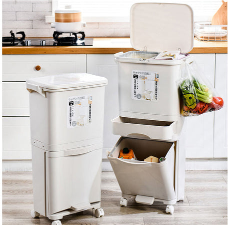 LIVETAI Hokkaido Multilayer Footstep Trash Can from LIVETAI