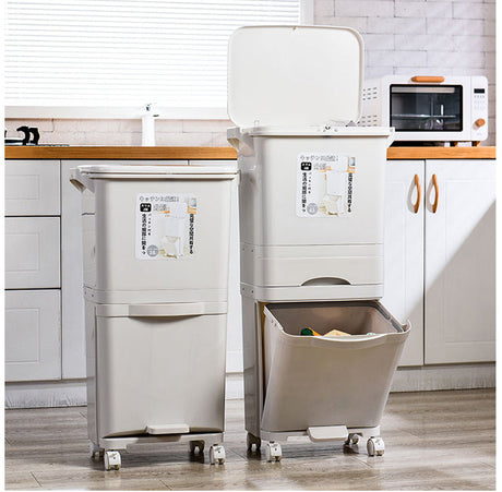 LIVETAI Hokkaido Multilayer Footstep Trash Can from LIVETAI