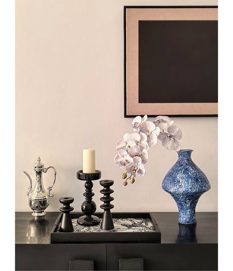 LIVETAI Isadora Bohemian Hand-Painted Blue & White Porcelain Vase from LIVETAI