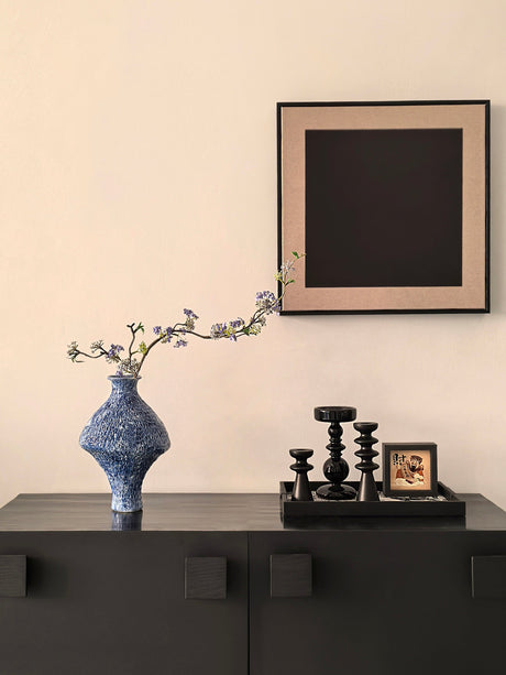 LIVETAI Isadora Bohemian Hand-Painted Blue & White Porcelain Vase from LIVETAI