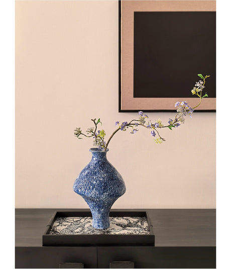 LIVETAI Isadora Bohemian Hand-Painted Blue & White Porcelain Vase from LIVETAI