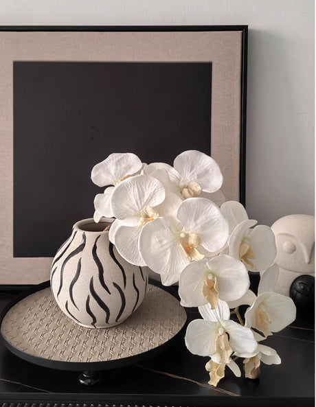 LIVETAI Isadora Elegant Black Ceramic Vase Decor from LIVETAI