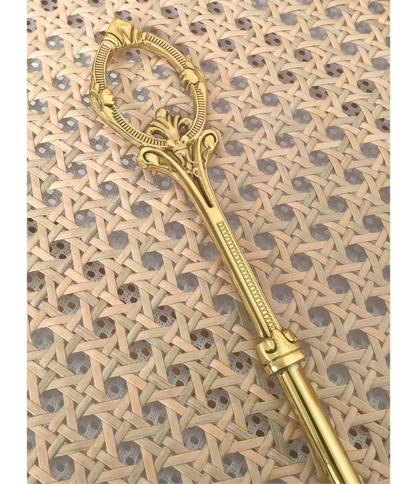 LIVETAI Isadora Elegant Brass Long Handle Shoe Horn from LIVETAI