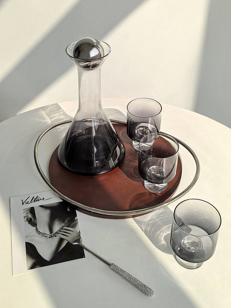 LIVETAI Juniper Elegant Stainless Steel Tea Tray from LIVETAI