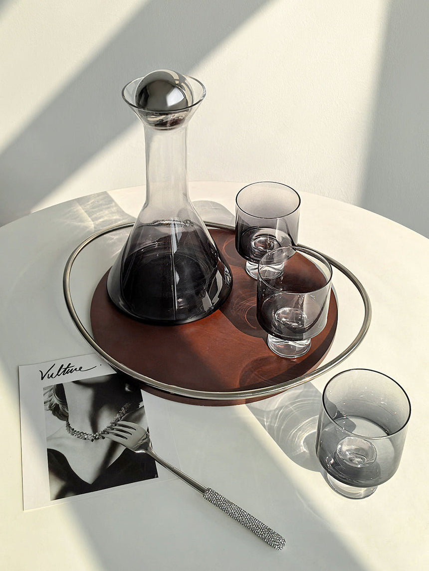 LIVETAI Juniper Elegant Stainless Steel Tea Tray from LIVETAI