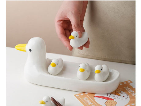 LIVETAI Kensington Artistic Duckling Ceramic Chopsticks Set from LIVETAI
