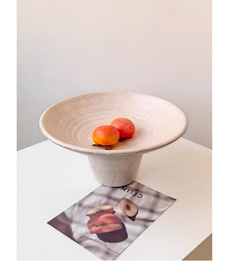 LIVETAI Kinoshita Elegant Wabi-Sabi Ceramic Fruit Plate from LIVETAI