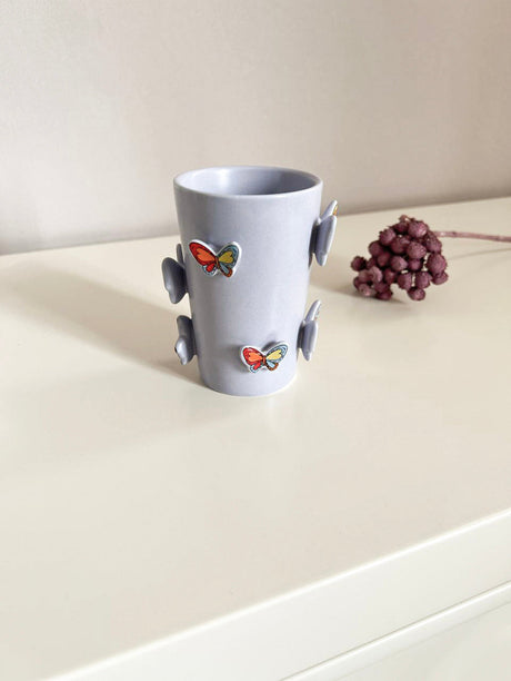 LIVETAI Sapphira Elegant Ceramic Butterfly Mug from LIVETAI