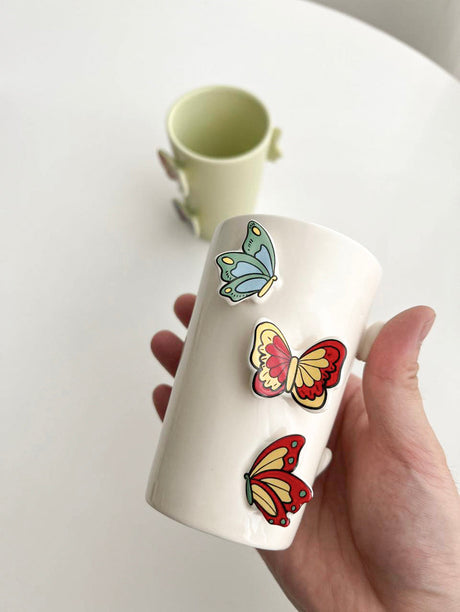 LIVETAI Sapphira Elegant Ceramic Butterfly Mug from LIVETAI