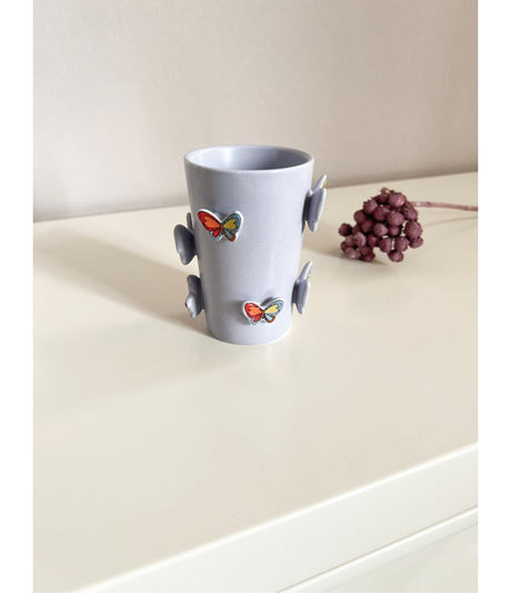 LIVETAI Sapphira Elegant Ceramic Butterfly Mug from LIVETAI