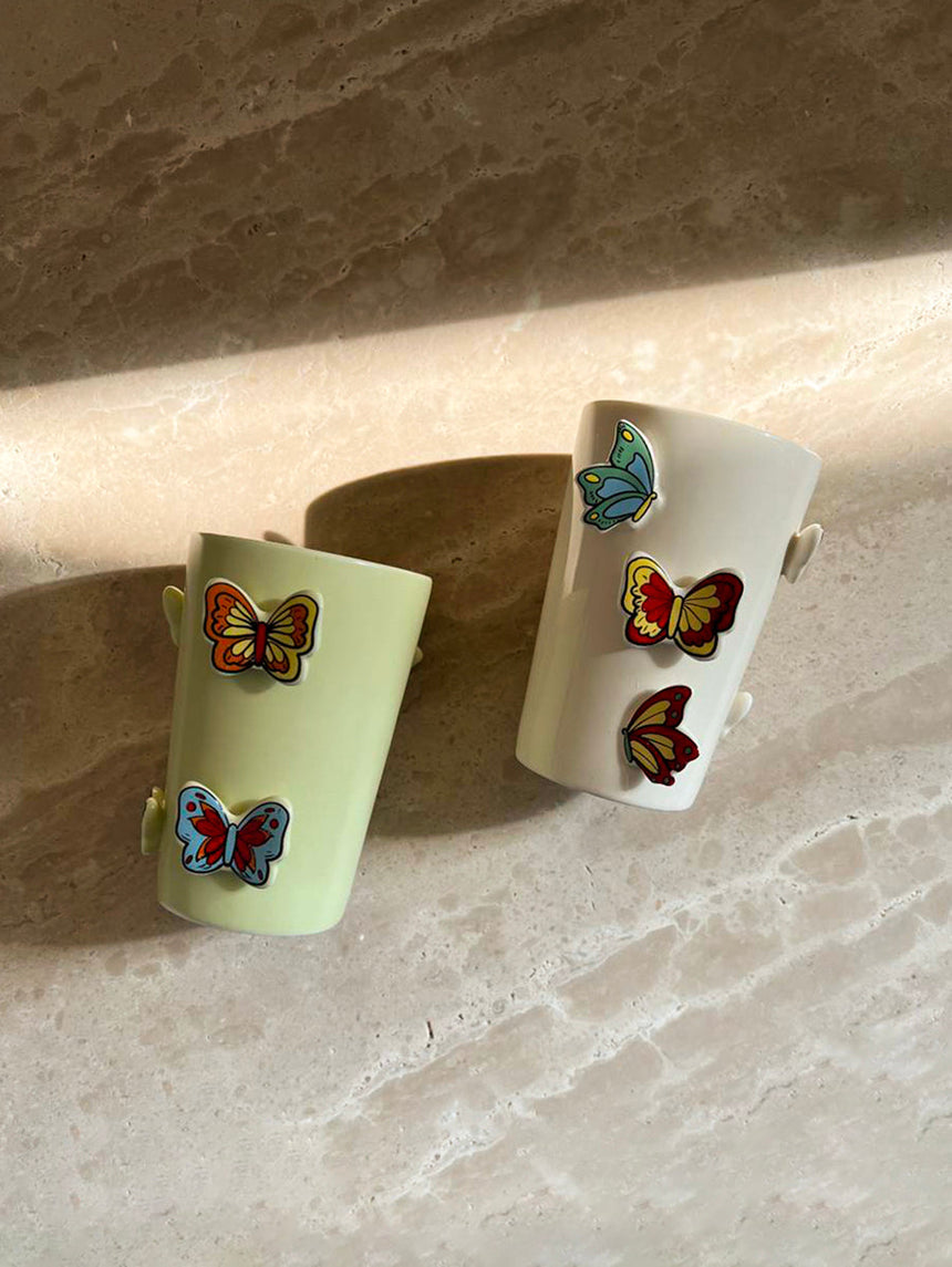LIVETAI Sapphira Elegant Ceramic Butterfly Mug from LIVETAI