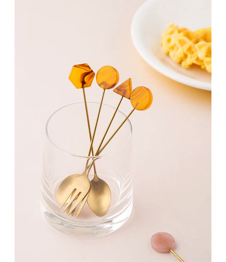 LIVETAI Sapphira Elegant Stainless Steel Cake Forks from LIVETAI