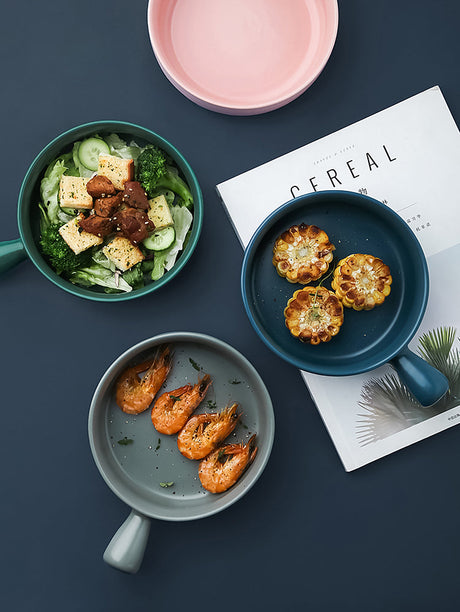 LIVETAI Seiryu Elegant Ceramic Noodle Bowl from LIVETAI