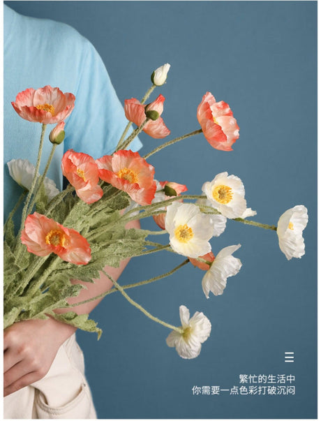 LIVETAI Serafina Lifelike Silk Camellia Flower Arrangement Decor from LIVETAI
