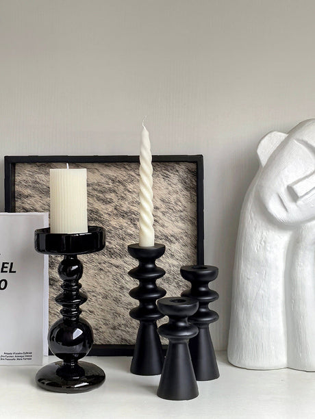 LIVETAI Seraphina Vintage Elegant Solid Wood Candlestick. from LIVETAI