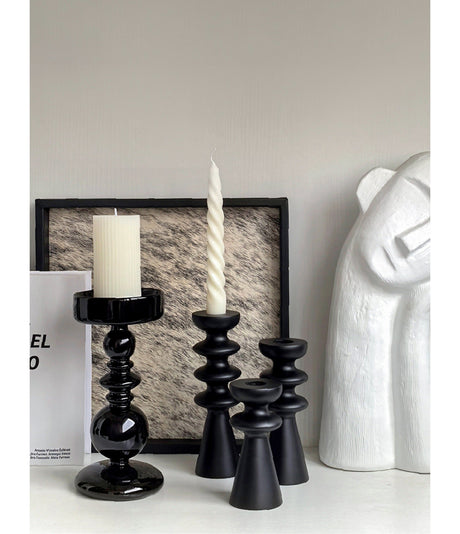 LIVETAI Seraphina Vintage Elegant Solid Wood Candlestick. from LIVETAI