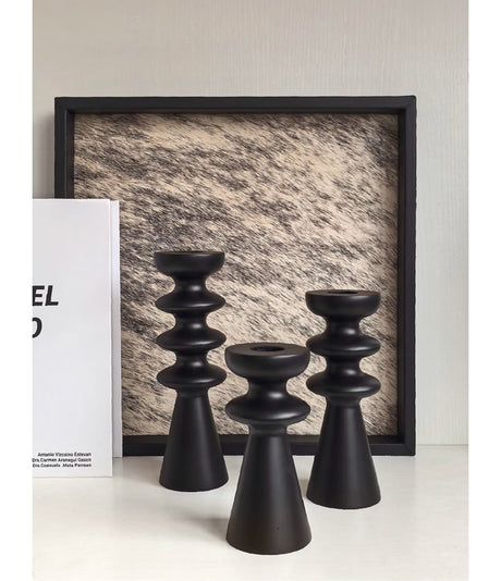 LIVETAI Seraphina Vintage Elegant Solid Wood Candlestick. from LIVETAI