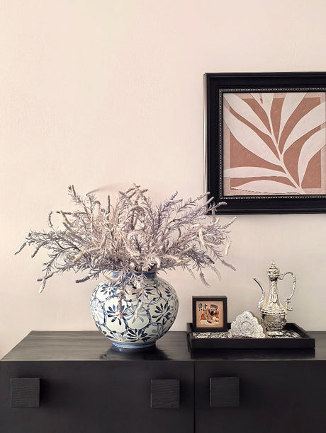 LIVETAI Zephyrine Elegant Blue & White Porcelain Vase from LIVETAI
