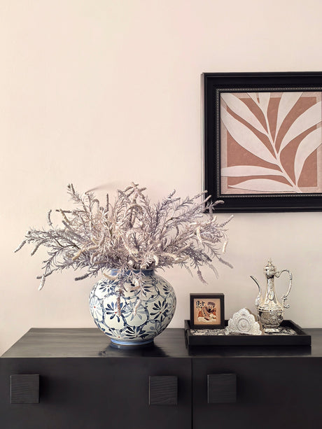 LIVETAI Zephyrine Elegant Blue & White Porcelain Vase from LIVETAI