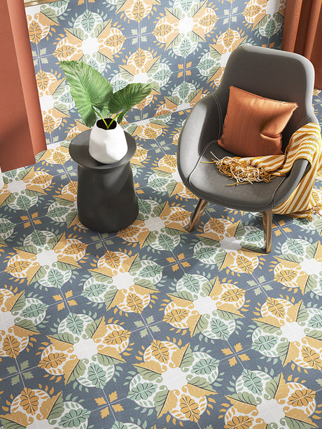 LOFTWELL Amadora Vibrant Retro Tile Kitchen Wall Tile from LOFTWELL