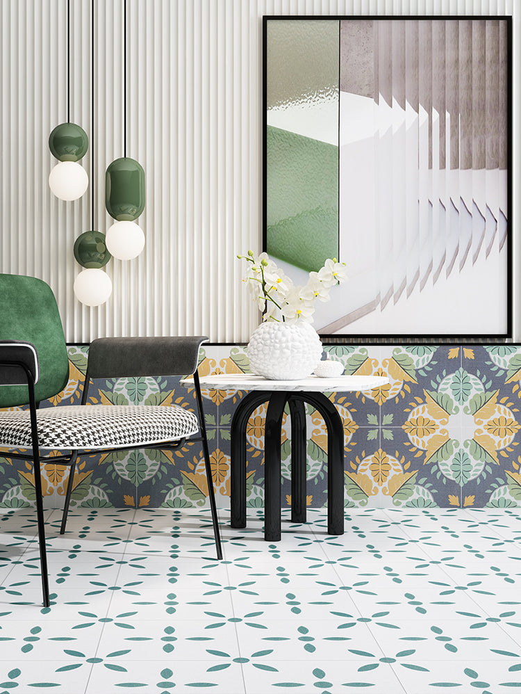 LOFTWELL Amadora Vibrant Retro Tile Kitchen Wall Tile from LOFTWELL