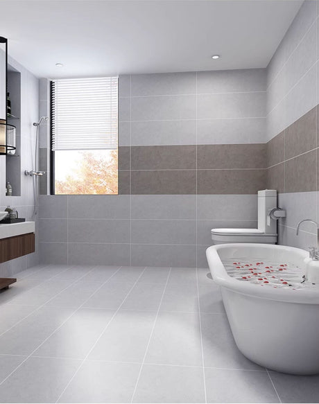 LOFTWELL Saramour Minimalist Soft Light Tile - 600x1200 Non-slip Flooring from LOFTWELL