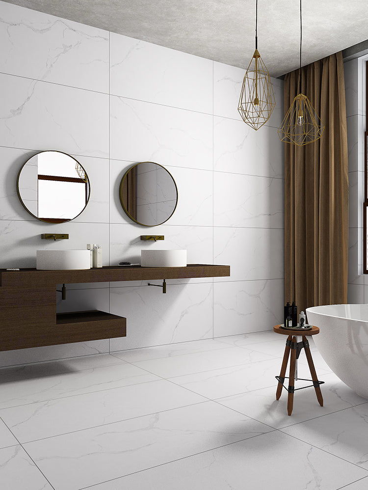 LOFTWELL Saramour Minimalist Soft Light Tile - 600x1200 Non-slip Flooring from LOFTWELL