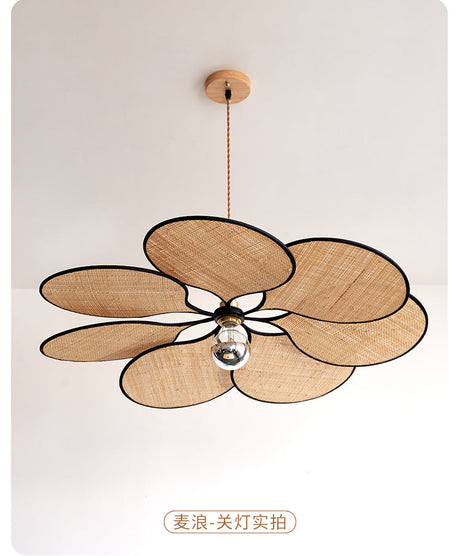 MAILANG Haruki Elegant Floral Straw Lights Ceiling Lamp from MAILANG