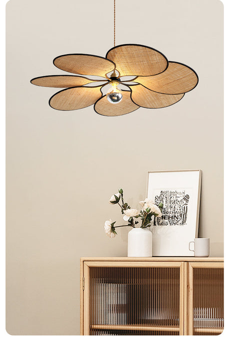 MAILANG Haruki Elegant Floral Straw Lights Ceiling Lamp from MAILANG