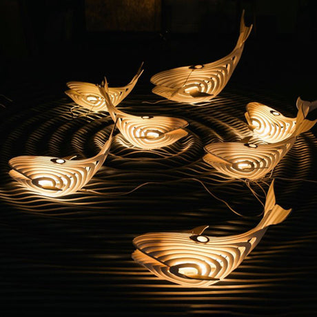 MAILANG Haruki Elegant Japanese Solid Wood Chandelier from MAILANG