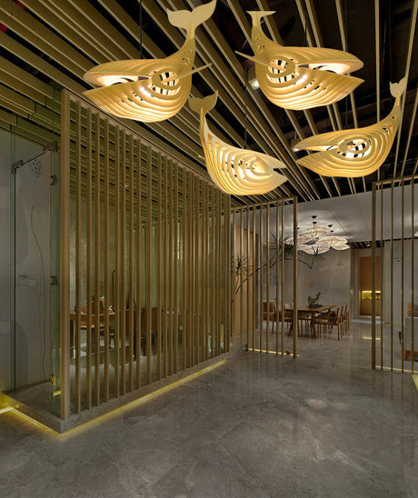 MAILANG Haruki Elegant Japanese Solid Wood Chandelier from MAILANG
