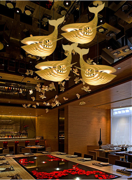 MAILANG Haruki Elegant Japanese Solid Wood Chandelier from MAILANG