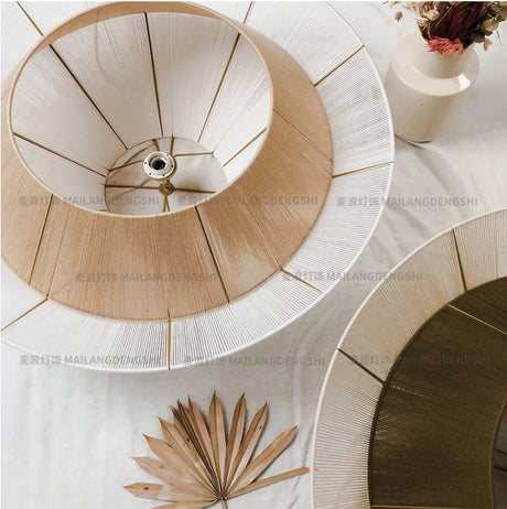 MAILANG Haruki Minimalist White Woven Ceiling Lamp. from MAILANG