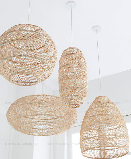 MAILANG Haruki Woven Design Rustic Ceiling Lamp from MAILANG