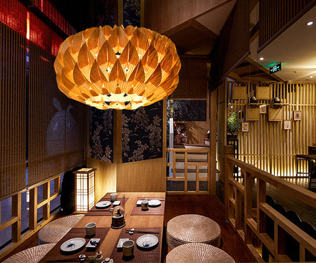 MAILANG Hiroshi Elegant Natural Wood Ceiling Lamp from MAILANG