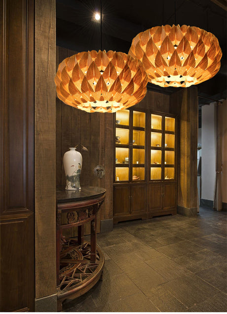 MAILANG Hiroshi Elegant Natural Wood Ceiling Lamp from MAILANG
