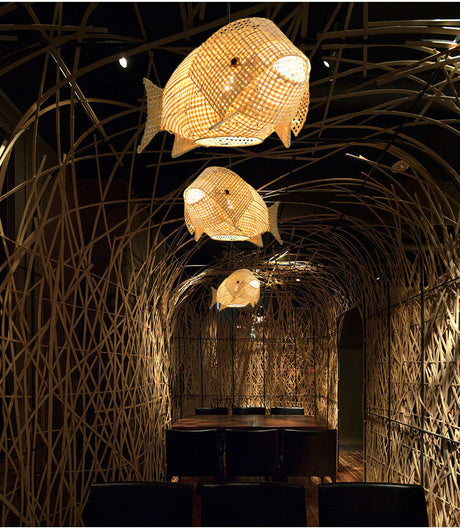 MAILANG Isolde Vibrant Bamboo Art Chandelier from MAILANG
