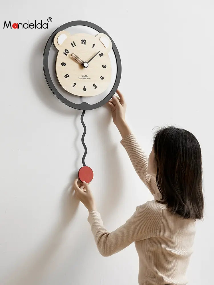 MANDELA Alhambra Creamy Artistic Minimalist Wall Clock from MANDELA