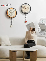 MANDELA Alhambra Creamy Artistic Minimalist Wall Clock from MANDELA