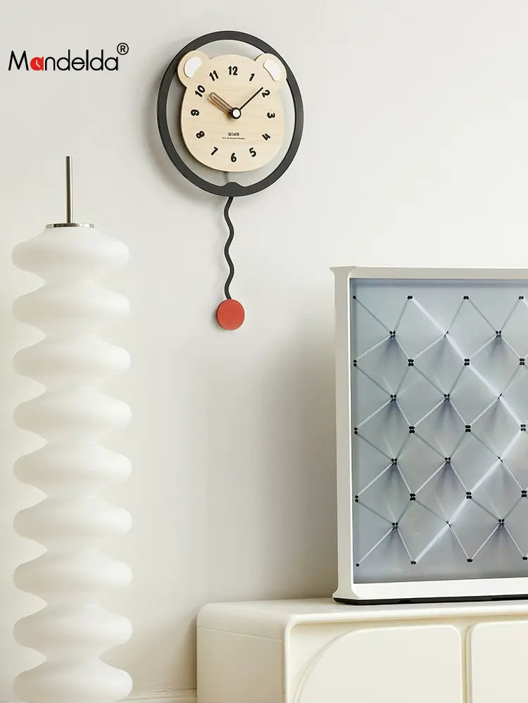 MANDELA Alhambra Creamy Artistic Minimalist Wall Clock from MANDELA
