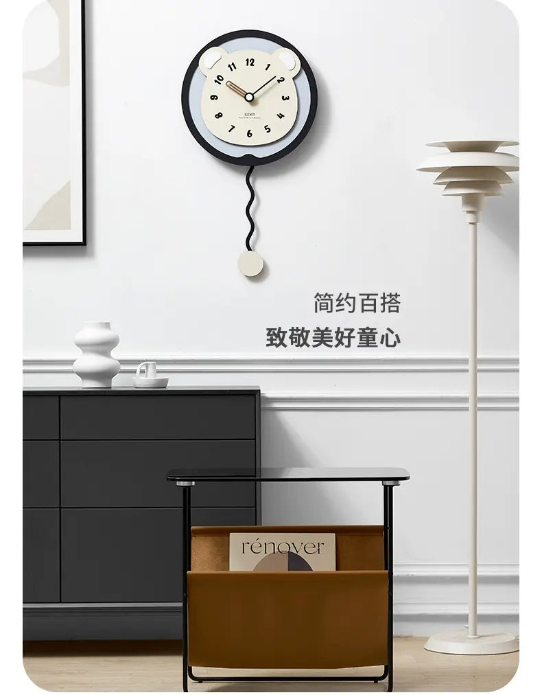 MANDELA Alhambra Creamy Artistic Minimalist Wall Clock from MANDELA