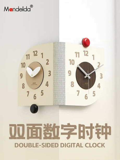 MANDELA Alhambra Modern Double-Sided Rotation Wall Clock from MANDELA