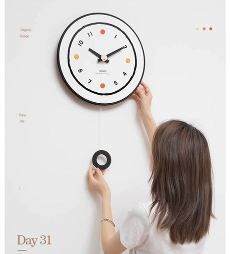 MANDELA Azura Minimalist Wall Clock - Modern, Artistic, Simple from MANDELA