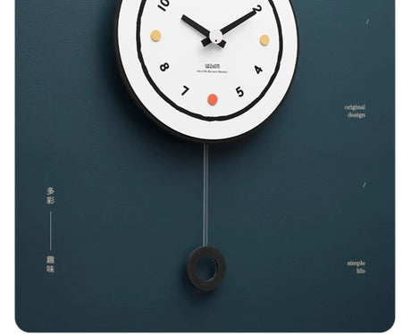 MANDELA Azura Minimalist Wall Clock - Modern, Artistic, Simple from MANDELA