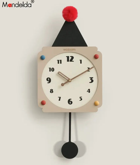 MANDELA Elowen Minimalist Cream Wall Clock from MANDELA